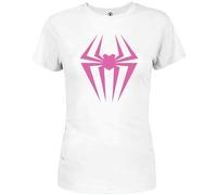 Marvel Spider-Man Face Mask Heart Logo Symbol Womens Juniors T-Shirt, Spider-gwen, S