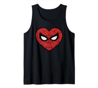 Marvel Spider-Man Face Mask Valentine's Heart Logo Tank Top