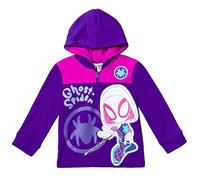 Marvel Spider-Man Ghost-Spider Little Girls Fleece Half Zip Fashion Hoodie Blue 6-6X