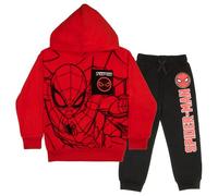 marvel Spider-Man Graphic 2-Piece Set - Boys Fleece Pullover Hoodie & Jogger Pants 2-Pack Bundle Set for Kids and Toddlers (Size 5/6, Red)