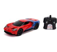 Jada Toys Marvel Spider-Man 2017 Ford GT R/C, 1: 16 Scale with USB Charging, 2.4Ghz & Turbo Boost, Red and Blue