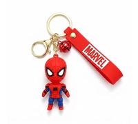 Marvel Spider-Man Keychain, Wrist Strap & Key Ring - Classic Red Suit | Spider-Man character keychain with flexible wrist strap, metal split key ring and convenient lobster clasp