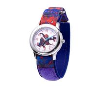Marvel Spider-Man Kids Quartz Analog Watch with Nylon Strap, Blue, Blue, Strap, blue, strip