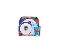 Marvel Spider-Man Kids Tableware Set - 3 Piece Reusable PP Plate, Bowl & Cup Set for Children - Superhero Dinnerware Tableware Set for Mealtimes
