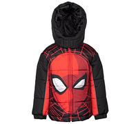 Marvel Spider-Man Little Boys Zip Up Puffer Jacket Red/Black 5-6