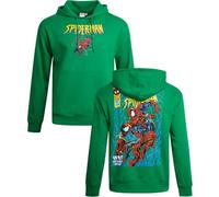 Marvel Spider-Man Mens Graphic Hoodies - Breathable Soft Fleece Cotton-Blend Pullover Sweatshirt Hoodies for Men, Spiderman Green, L