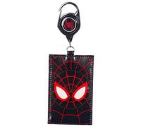 Marvel Spider-Man Miles Morales Mask Adult Retractable Lanyard, Black, Taglia unica