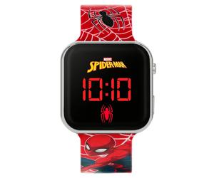 Marvel Spider-Man Printed Strap Led Red Watch SPD4719ARG - Stainless Steel