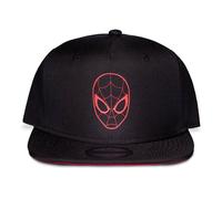 Marvel Spider-Man Red Silhouette Mask Snapback Baseball Cap In Black Black One Size