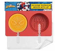 Marvel Spider-Man Silicone Popsicle Molds with Sticks, 2-Cavity, BPA-Free | Lid blocks freezer odors, dishwasher safe on top rack, works with juice, yogurt, fruit, and blended mixes for frozen treats