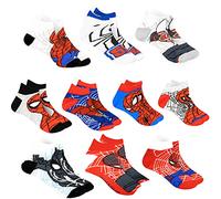 Marvel Spider-man Socks for Boys, 10 Pairs Low Cut Socks for Boys Ages 3-9