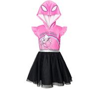 Marvel Spider-Man Spider-Gwen Ghost Spider Little Girls Mesh Cosplay Tulle Dress Pink 7-8