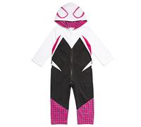 Marvel Spider-Man Spider-Gwen Ghost Spider Toddler Girls Zip Up Costume Coverall White 4T