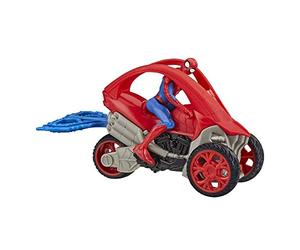Marvel Spider-Man: Spider-Man Stunt Vehicle 15-cm-Scale Super Hero Action Figure and Vehicle Toy, Great For Children Aged 4 and Up