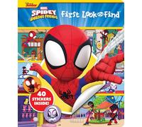 Marvel Spider-Man Spidey and His Amazing Friends - Spidey on the Go! First Look and Find Activity Book and Spidey Plusy Toy Gift Set - PI Kids