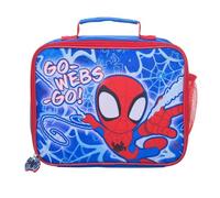 Marvel Spider-Man Spidey Kids Premium Thermal Insulated Lunch Bag 25 x 21 x 10 cm - Children's Lunch Box with Thermal Lining, Rubber Zip Closure, Carry Handle & Side Mesh Pocket - for Boys