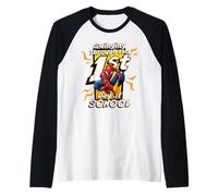 Marvel Spider-Man Swinging Through the 1st Day of School Raglan Baseball Tee