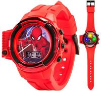 Marvel Spider-Man Torch Watch for Kids - Illuminated Fun with LCD Display, LED Flashlight and Durable Silicone Strap