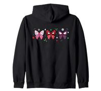 Marvel Spider-Man Trio Christmas Coquette Cute Holiday Bows Zip Hoodie