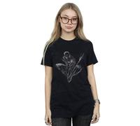Marvel Spider-Man Web Crouch Cotton Boyfriend T-Shirt In Black Black L