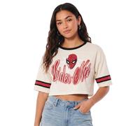 Marvel Womens Baseball Jersey - Spiderman Novelty Fashion Baseball Shirt - Spidey Jersey for Women (Sizes: S-XL), Spiderman Cream, M