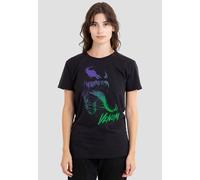 Marvel Women's SpiderMan 2 Gamerverse Venom Gradient T-Shirt, Black | Size: Small Marvel Black S