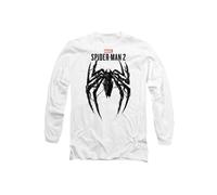 Marvel SpiderMan 2 Gamerverse Venom Spider Long Sleeve T-Shirt, White | Size: Small Marvel White S