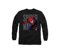 Marvel SpiderMan 2 Gamerverse Web Swing Long Sleeve T-Shirt, Black | Size: Medium Marvel Black M