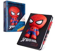 Marvel Spiderman A5 Notebook and Pen Set, 3D Diary Stationery Set Kids Journal for Boys Kids Diaries Spiderman Toys