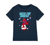 Marvel Spiderman and His Amazing Friends Deck The Walls Kids T Shirt, Navy, 5-6