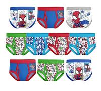 Marvel Spiderman and Super Hero Friends 100% Combed Cotton 5PK Boxer Briefs and 7PK or 10PK Briefs in Toddler sizes, Multihero 10pk, 2-3 Years