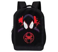 Marvel Spiderman Backpack Black Across the Spider-Verse knapsack with Padded Mesh (Miles Spider, One Size)