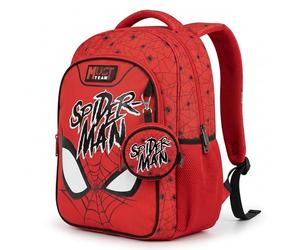 Marvel Spiderman Backpack for Boys | School Bag with 3-Compartments Backpack for Elementary School | Padded Reflective Straps and Side Water Bottle Pockets