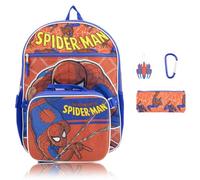 Marvel Spiderman Backpack & Lunch Box Set for Kids | 16" 5-Pc, Ages 3+