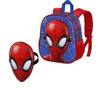 Marvel Spiderman Badoom-Mask Backpack, Red, 9.5 x 24 x 27 cm, Capacity 6 L