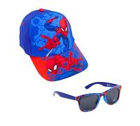 Marvel Spiderman Baseball Cap and Sunglasses for Boys, UV Protection Sunglasses, Summer Cap for Children