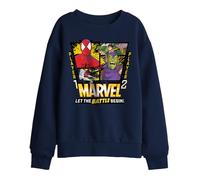 Marvel Spiderman Battle Kids Sweatshirt, Navy, 9-11