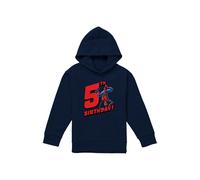 Marvel Spiderman Birthday 5 Youth Kids Pull-Over Hoodie, Navy | Size: 7-8 Years Marvel Navy 7-8 Years