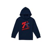 Marvel Spiderman Birthday 7 Youth Kids Pull-Over Hoodie, Navy | Size: 5-6 Years Marvel Navy 5-6 Years