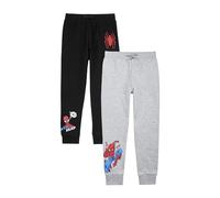 Marvel Spiderman Boys 2pk Jogging Bottoms, Jogger Pants Pack of 2, Gifts for Kids (UK, Age, 6 Years, 7 Years, Regular, Black/Grey)