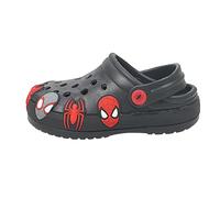 Marvel Spiderman Boys Clogs Kids Slip On Sandals Black Summer Beach Pool Garden Holiday Toddler Character Shoes (Black UK 10-EU28)