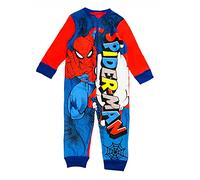 Marvel Spiderman Boys Fleece Onesie All in One Pyjamas Kids Sleepsuit Onezee 3-10 Years (9-10 Years, Blue)