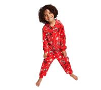 Marvel Spiderman Boys Fleece Onesie - Soft Hooded Zip-Up All-in-One Jumpsuit, Superhero Sleepwear Loungewear, Cosy Nightwear, Gifts for Boys, Machine Washable
