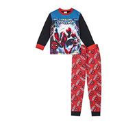 Marvel Spiderman Boys Pyjamas PJ set, Ages 2 to 12 Years Old, Official Merchandise (as8, age, 9_years, 10_years, 9-10 Years) Black