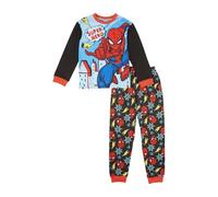 Marvel Spiderman Boys Pyjamas PJs Set, Breathable Cotton Loungewear, Spiderman Gifts for Boys 7-8 Years, Black