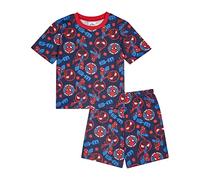 Marvel Spiderman Boys Pyjamas Short Summer PJs, Ages 2 to 10 Years Old (as8, age, 6_years, 7_years) Blue