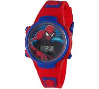Marvel Spiderman Boy's Red Rubber Digital Light Up Watch