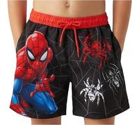 Marvel Spiderman Boys Swimming Shorts 3-10 Yrs, UPF 50+ Kids Swim Shorts, Elasticated Mesh Lined Beach & Pool Swimming Trunks (4-5 Years, Black Spiderman)