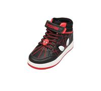 Marvel Spiderman Boys Trainers - Black and Red High Top Sneakers with Hook and Loop Fastening - Comfortable Kids Sports Shoes for Everyday Wear (Black UK 9-EU27)