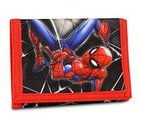 Marvel Spiderman Boys Wallet Kids Trifold Coin Holder with Zipper Multicolour